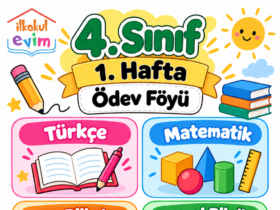 4. Sınıf 1. Hafta Ödev Föyü PDF indir