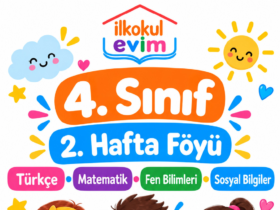4. Sınıf 2. Hafta Föyünün renkli çalışma föyü kapağı