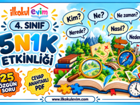 4. sınıf 5N1K etkinliği 25 düşündürücü soru ve cevap anahtarlı PDF