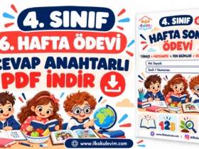 4. sınıf 6. hafta ödevi cevap anahtarlı PDF