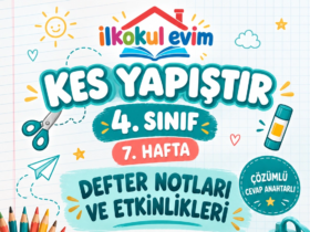 4. sınıf 7. hafta defter notları ve etkinlikleri kapağı