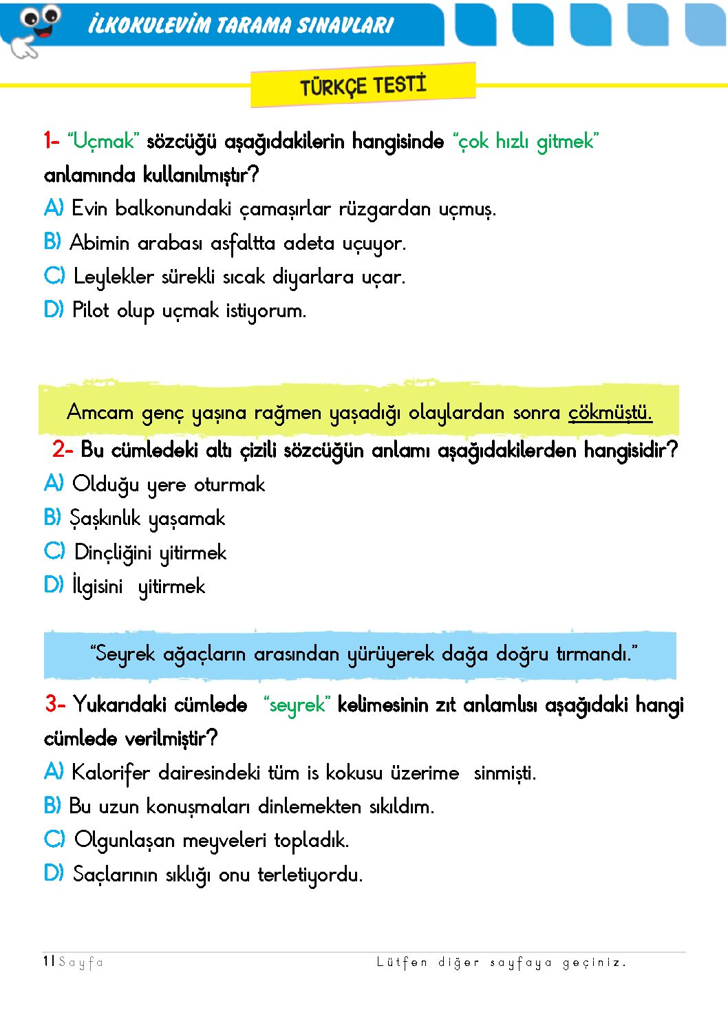 4 sinif turkce tarama sinavi 2 pdf