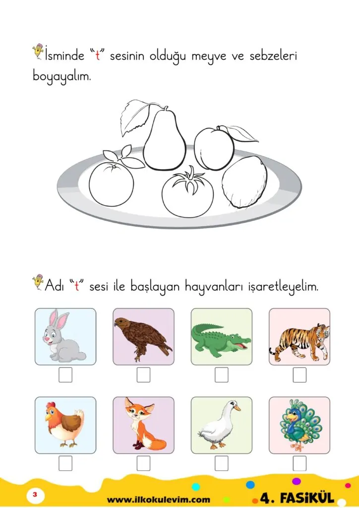 1. Sınıf T Sesi Fasikülü