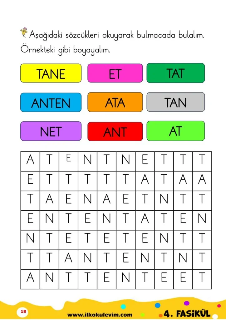 1. Sınıf T Sesi Fasikülü