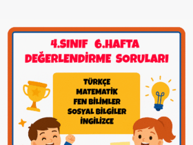 4.Sınıf 6.Hafta Değerlendirme Soruları