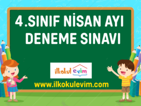 4. Sınıf Nisan Ayı Değerlendirme Sınavı