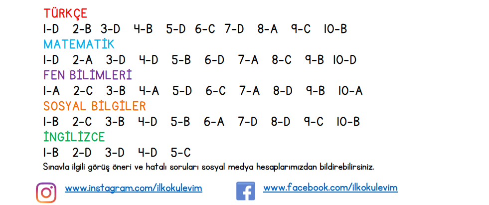 4. Sınıf Türkiye Geneli Ara Tatil Değerlendirme Sınavı