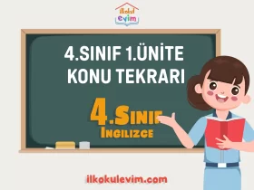 4.SINIF INGILIZCE 1.UNITE TEKRARI
