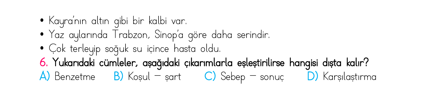 4. Sınıf Türkiye Geneli Kazanım Değerlendirme Sınavı 5