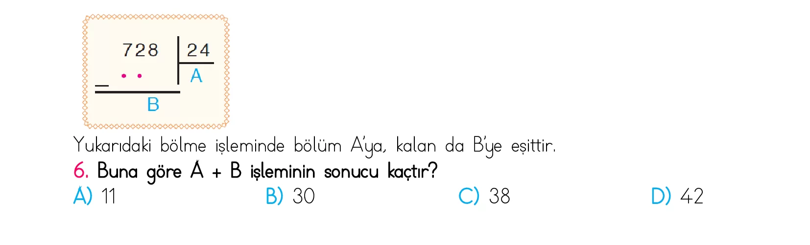 4. Sınıf Türkiye Geneli Kazanım Değerlendirme Sınavı 5