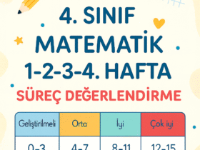 4.Sınıf Matematik 1-2-3-4. Hafta Süreç Değerlendirme