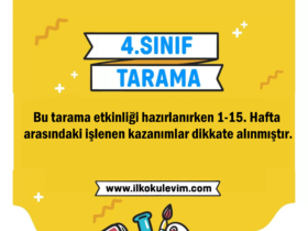 4. Sınıf 1-15. Haftalar Genel Tarama (PDF ve ONLİNE)