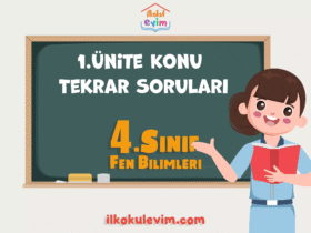 4.Sınıf Fen Bilimleri 1.Ünite Konu Tekrar Soruları