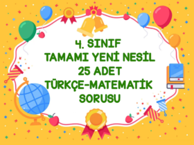 4. Sınıf Max Serisi Yeni Nesil Sorular