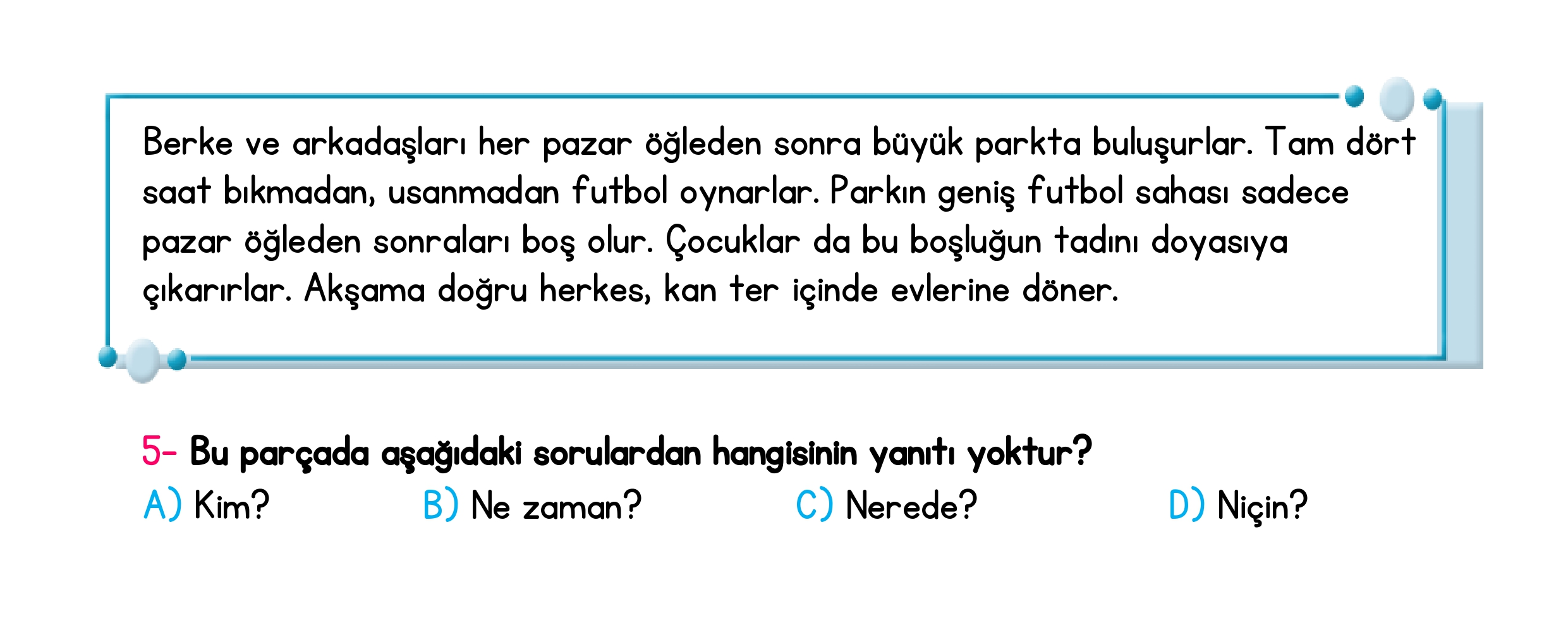 4. Sınıf Türkiye Geneli Ara Tatil Değerlendirme Sınavı