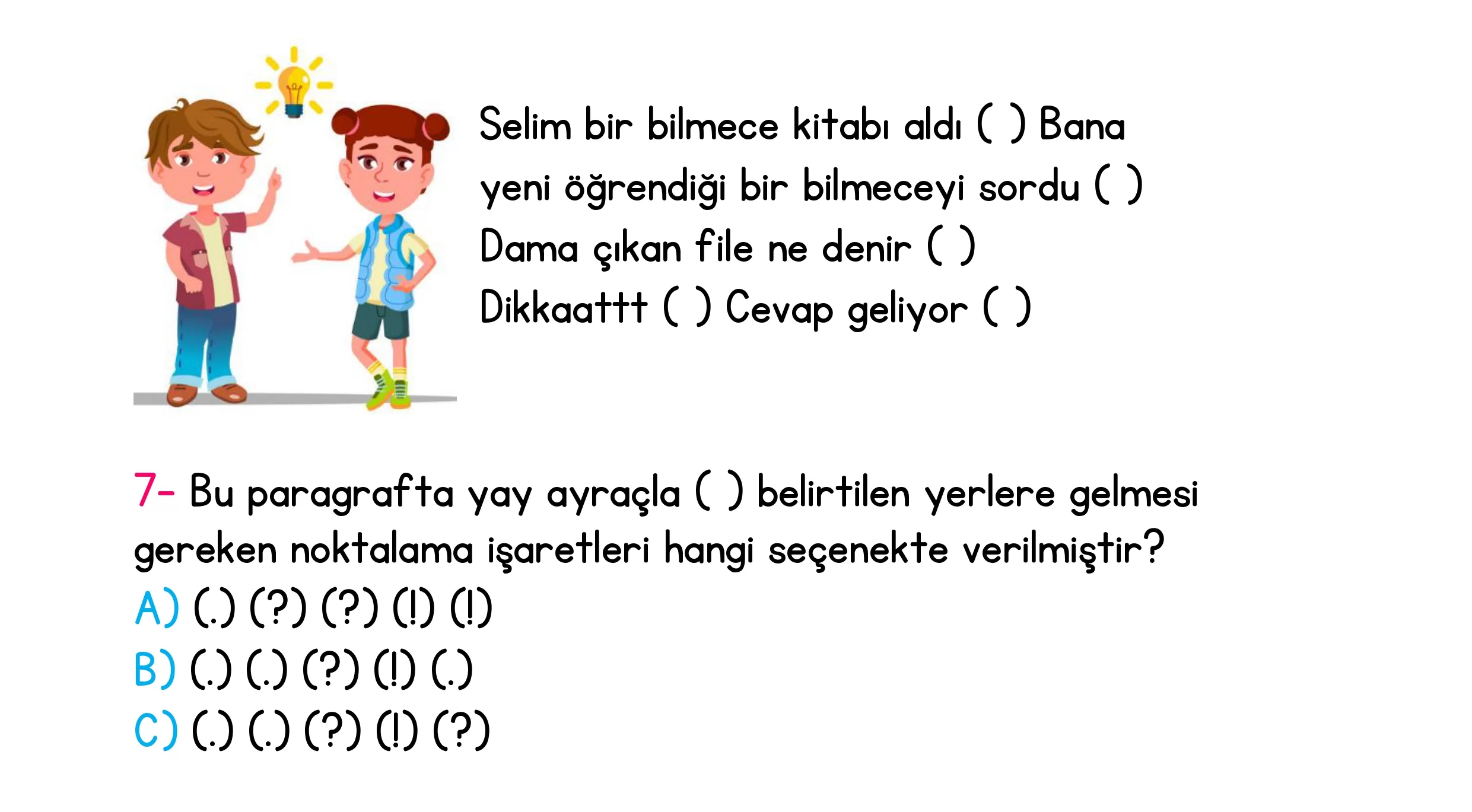 3. Sınıf Türkiye Geneli Ara Tatil Değerlendirme Sınavı