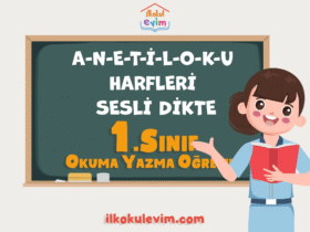1. Sınıf A-N-E-T-İ-L-O-K-U Harfleri Sesli Dikte