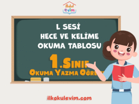 1. Sınıf L Sesi Hece ve Kelime Okuma
