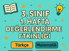 3.Sınıf 1.Hafta Değerlendirme Etkinliği