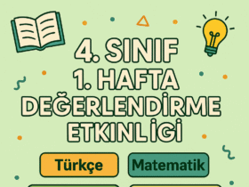 4.Sınıf 1.Hafta Değerlendirme Etkinliği