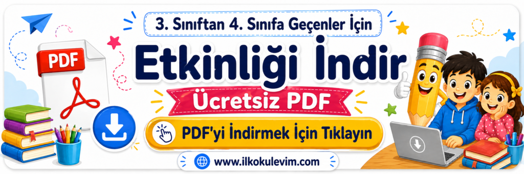 3. Sınıftan 4. Sınıfa Geçenler İçin Değerlendirme Testi