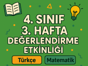 4.Sınıf 3.Hafta Değerlendirme Etkinliği