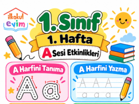 1. Sınıf 1. Hafta Ödev Föyü PDF