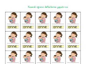 1. Sınıf ne-anne-nane-nene İnteraktif Defter Etkinliği