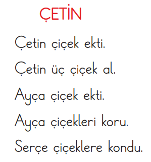 1.Sınıf 15. Hafta Süreç Değerlendirme