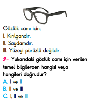 3. Sınıf Türkiye Geneli Kazanım Değerlendirme Sınavı 6