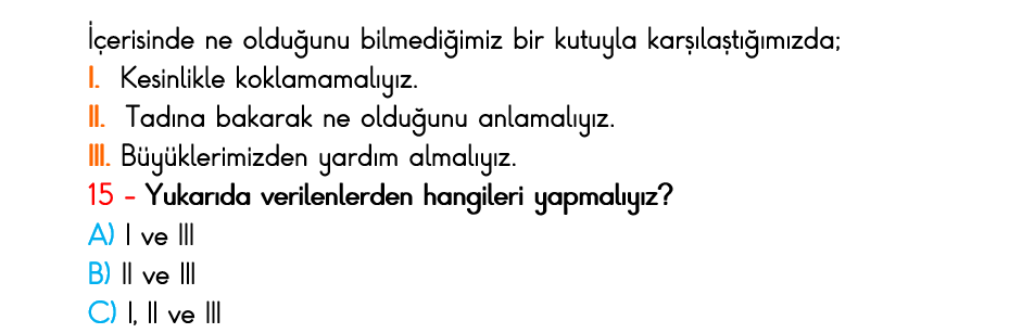 3.Sınıf 2.Dönem Türkiye Geneli Hazırbulunuşluk Sınavı