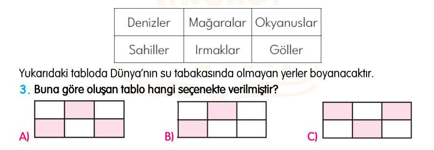 3.Sınıf Kasım Ara Tatil Değerlendirme Soruları
