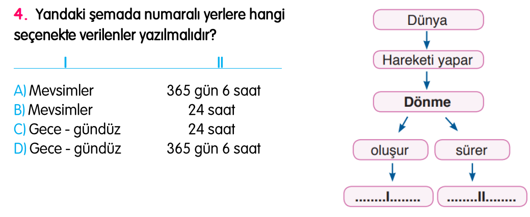 4. Sınıf Konu Tekrar Soruları Testi