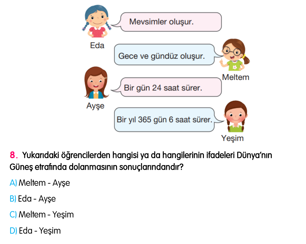 4. Sınıf Konu Tekrar Soruları Testi