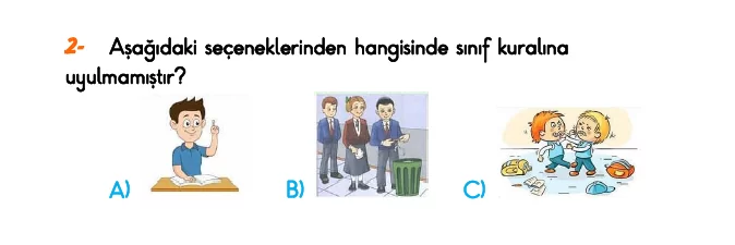 1. Sınıf Türkiye Geneli Kazanım Değerlendirme Sınavı 3