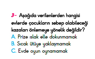 3. Sınıf Türkiye Geneli Kazanım Değerlendirme Sınavı 6