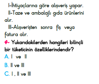 3. Sınıf Türkiye Geneli Kazanım Değerlendirme Sınavı 6