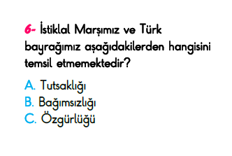 2. Sınıf Türkiye Geneli Kazanım Değerlendirme Sınavı 6