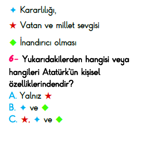 3. Sınıf Türkiye Geneli Kazanım Değerlendirme Sınavı 6