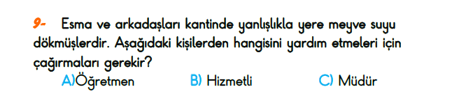 1. Sınıf Kazanım Değerlendirme Sınavı 20 Mayıs 2023