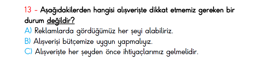 3.Sınıf 2.Dönem Türkiye Geneli Hazırbulunuşluk Sınavı