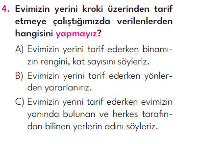 3.Sınıf 4. Hafta Değerlendirme Testi