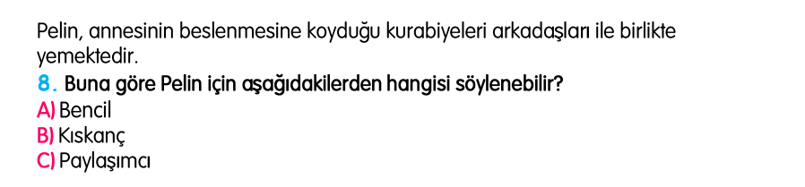 3.Sınıf Kasım Ara Tatil Değerlendirme Soruları