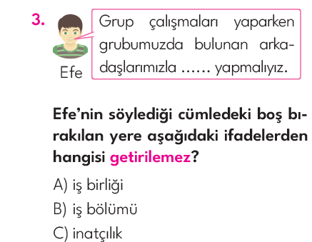 2.Sınıf 5. Hafta Değerlendirme Testi