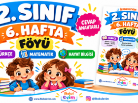 2. Sınıf 6. Hafta Föyü PDF | Cevap Anahtarlı