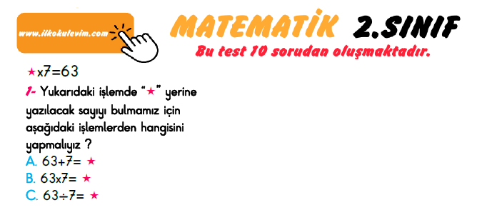 2. Sınıf Türkiye Geneli Kazanım Değerlendirme Sınavı 6