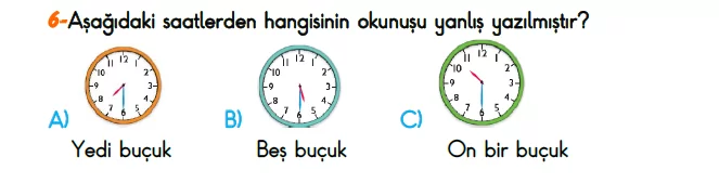 1. Sınıf Kazanım Değerlendirme Sınavı 20 Mayıs 2023
