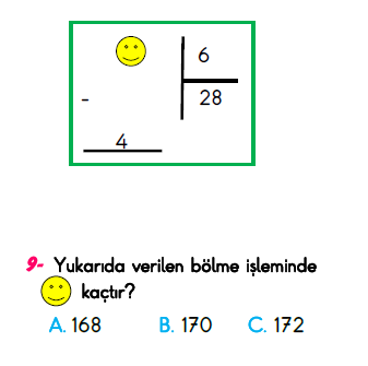 3. Sınıf Türkiye Geneli Kazanım Değerlendirme Sınavı 6