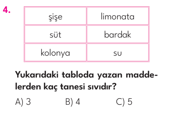 2. Sınıf 16. Hafta Değerlendirme Sınavı