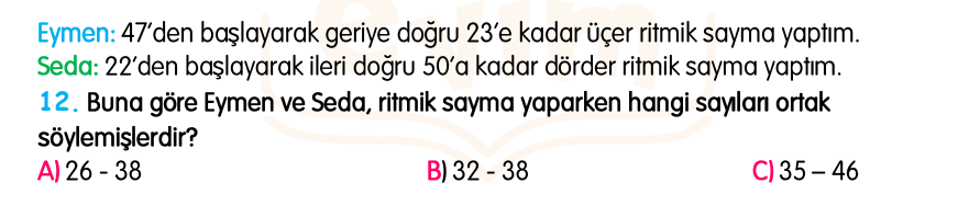 3.Sınıf Kasım Ara Tatil Değerlendirme Soruları